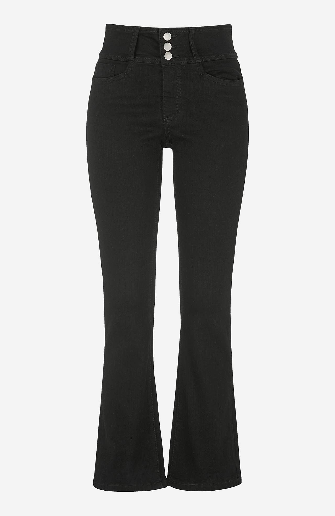 Bootcut piegriezuma džinsi ar augstu jostasvietu