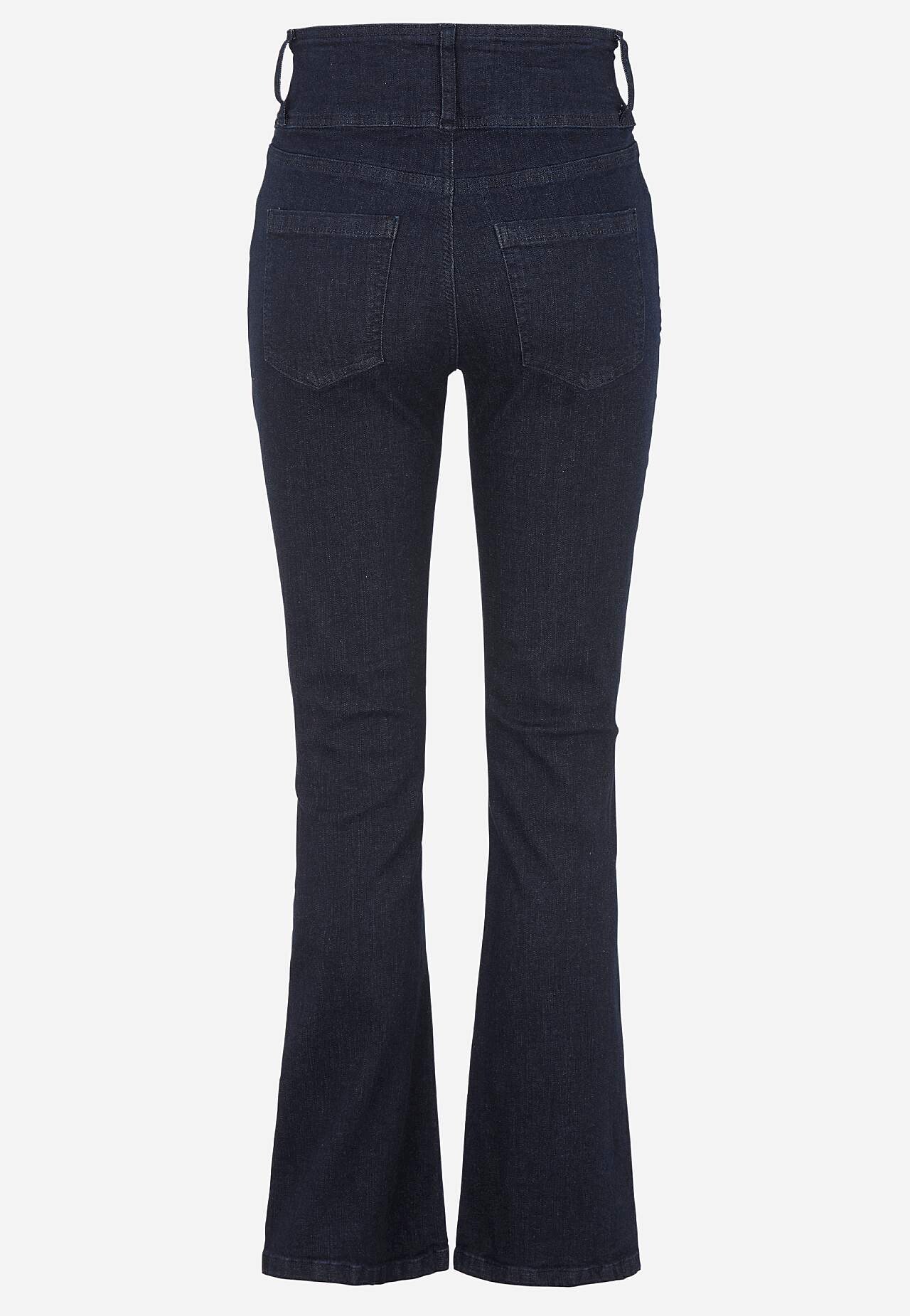 Bootcut piegriezuma džinsi ar augstu jostasvietu