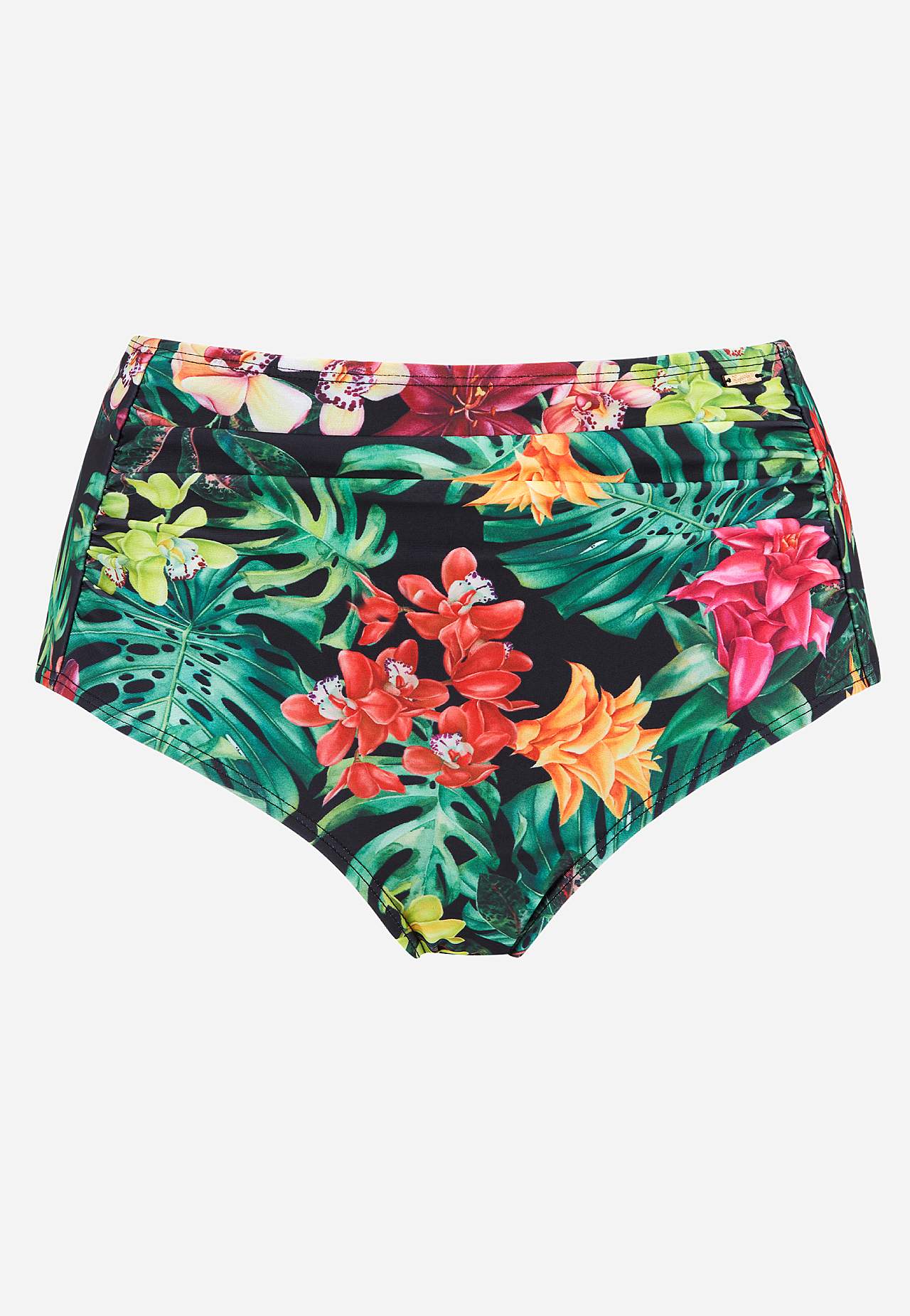 Ziedu raksta bikini biksītes ar augstu jostasvietu