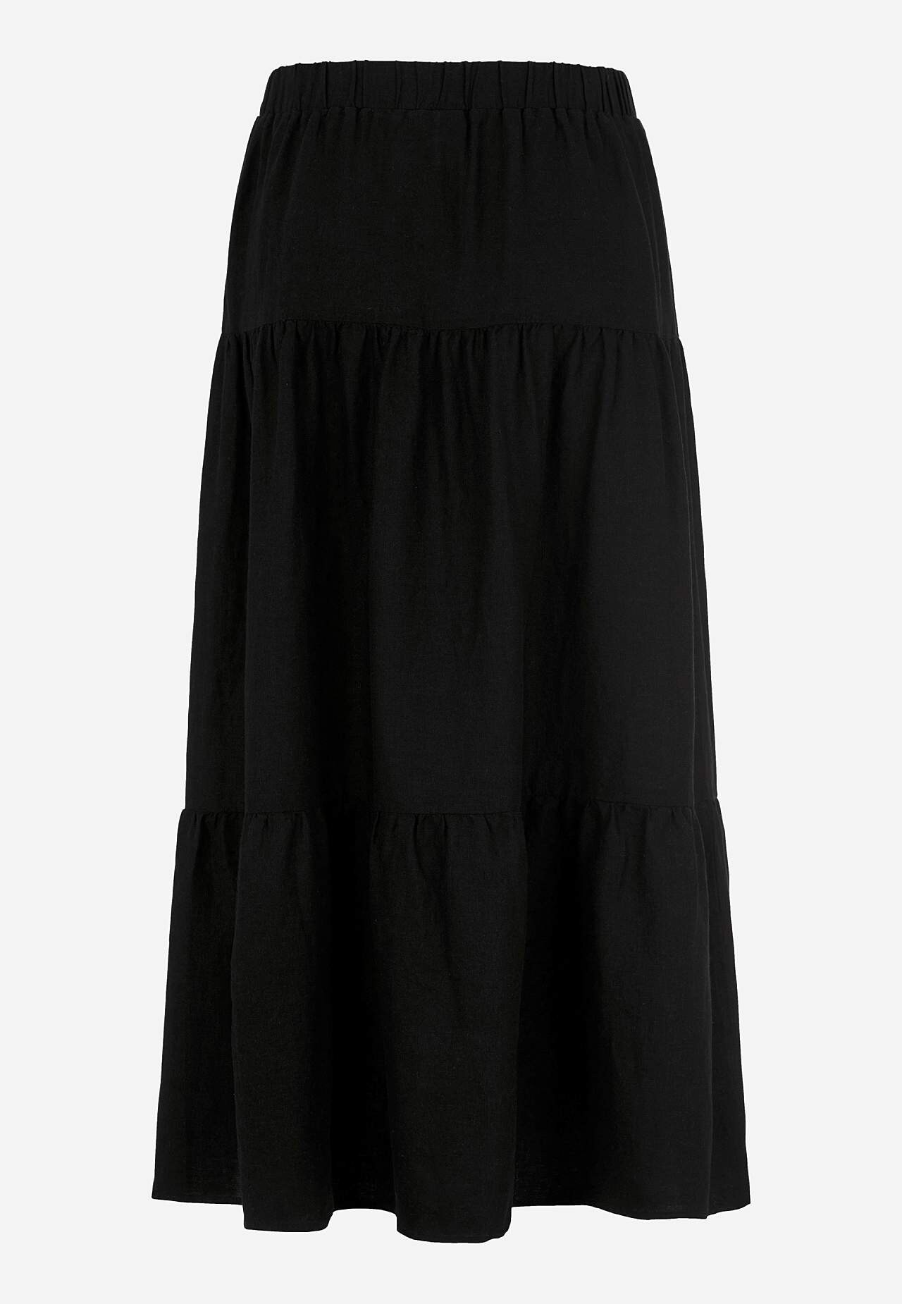 Volānu svārki no lina auduma maisījuma