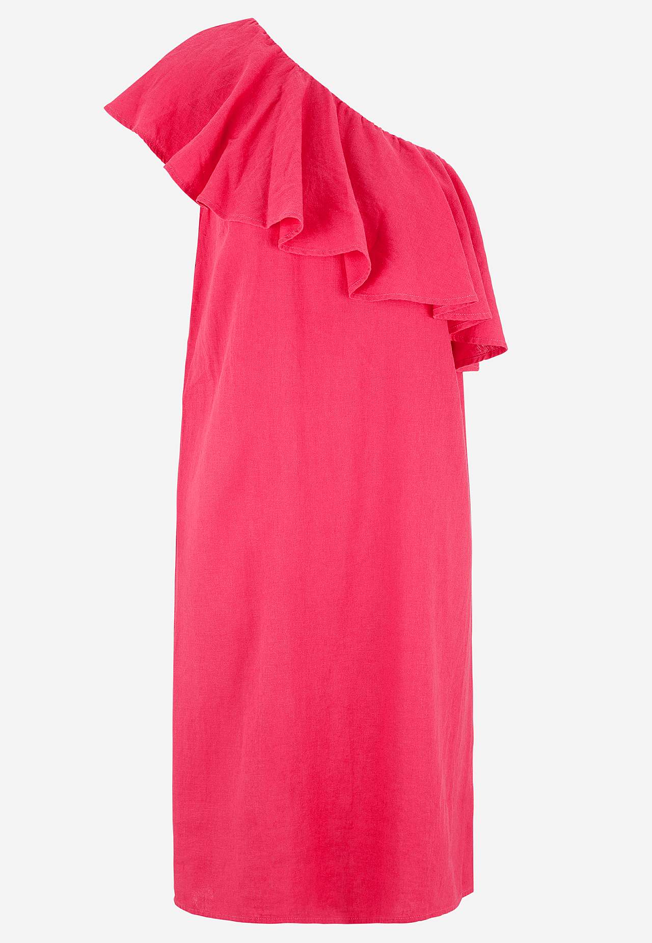 Asimetriska griezuma lina kleita