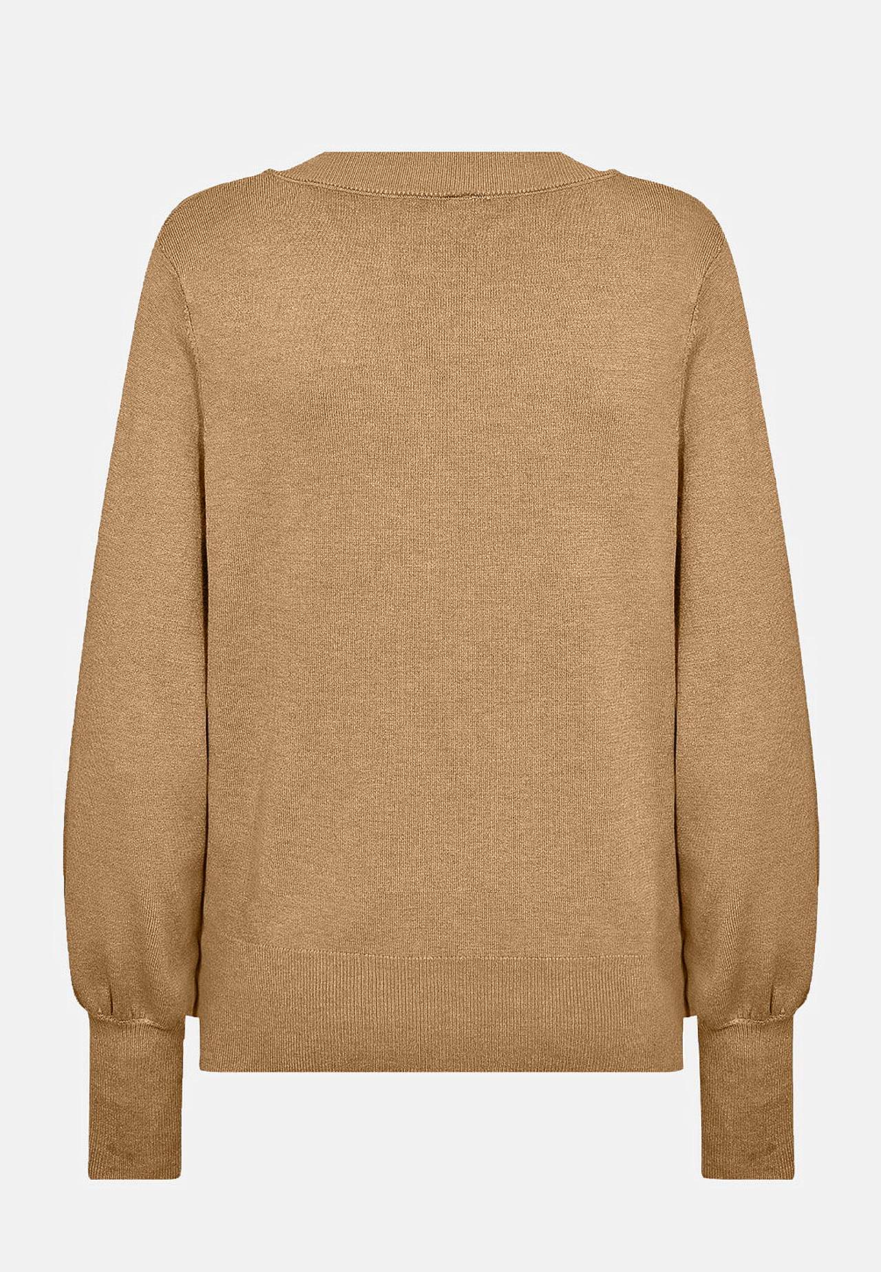 Smalka adījuma džemperis ar V veida kakla izgriezumu