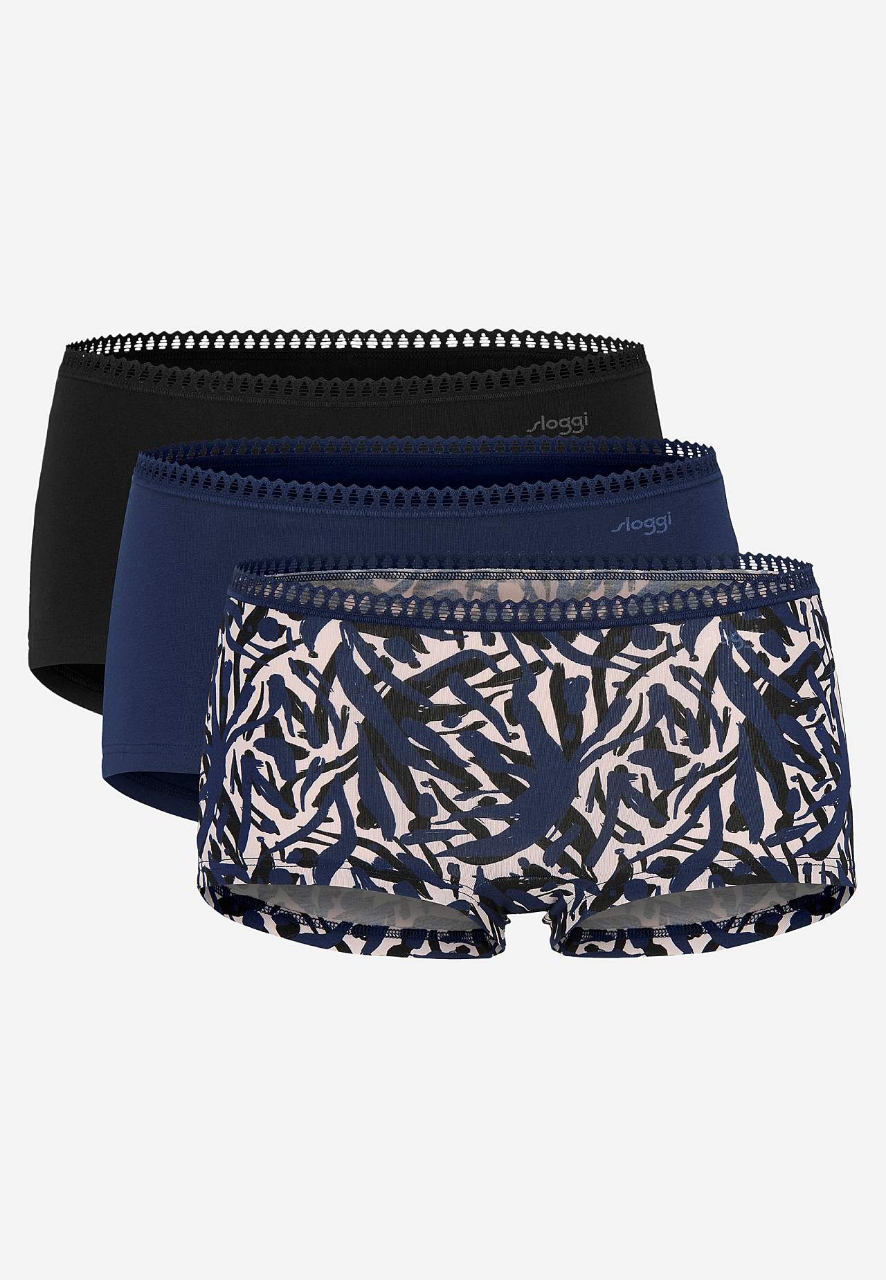 Bokserbiksītes ar mežģīņu maliņu kompl. 3 gabali