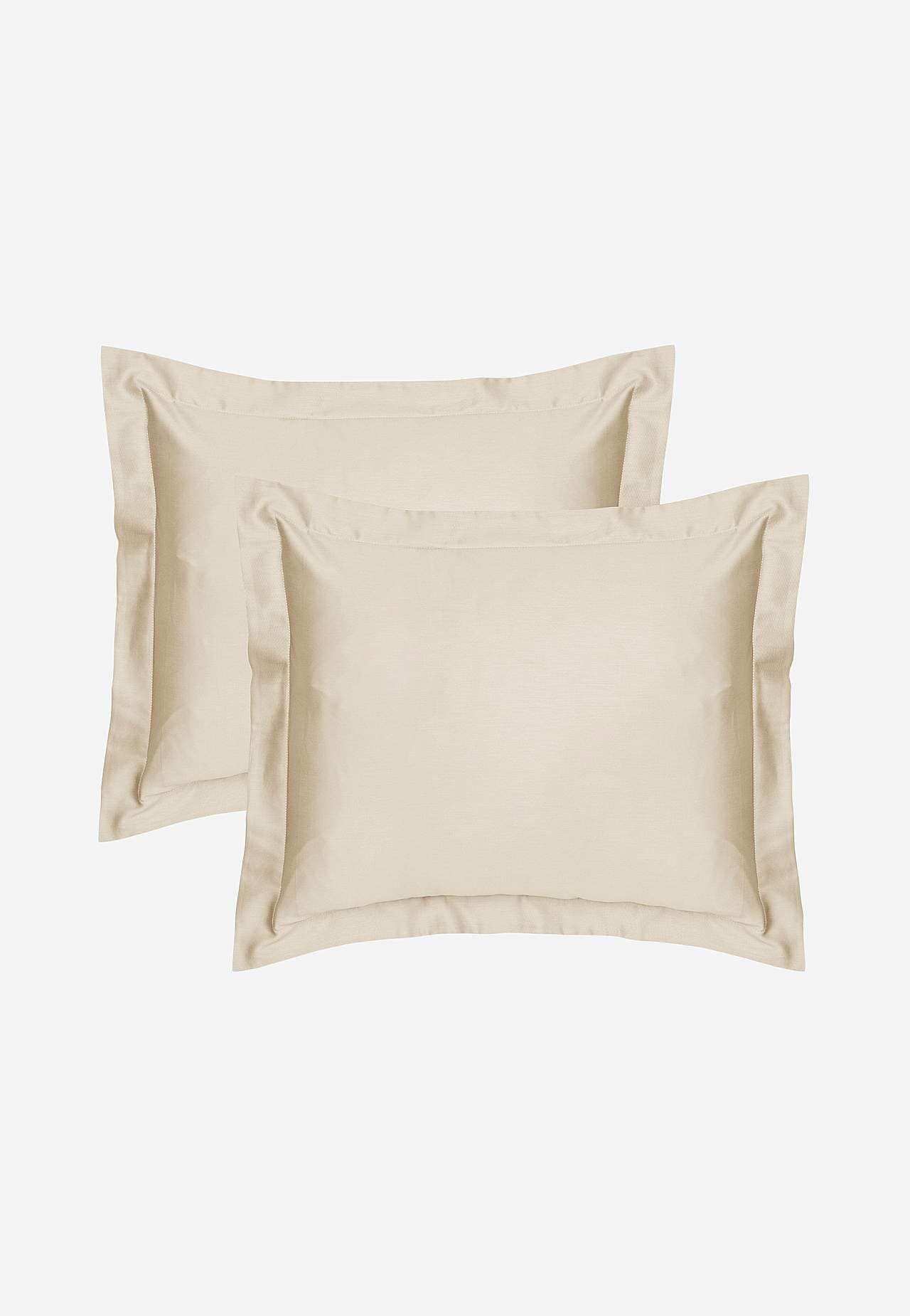 Organiskās kokvilnas satīna spilvendrāna ar volānu 50x60 cm  kompl. 2 gabali