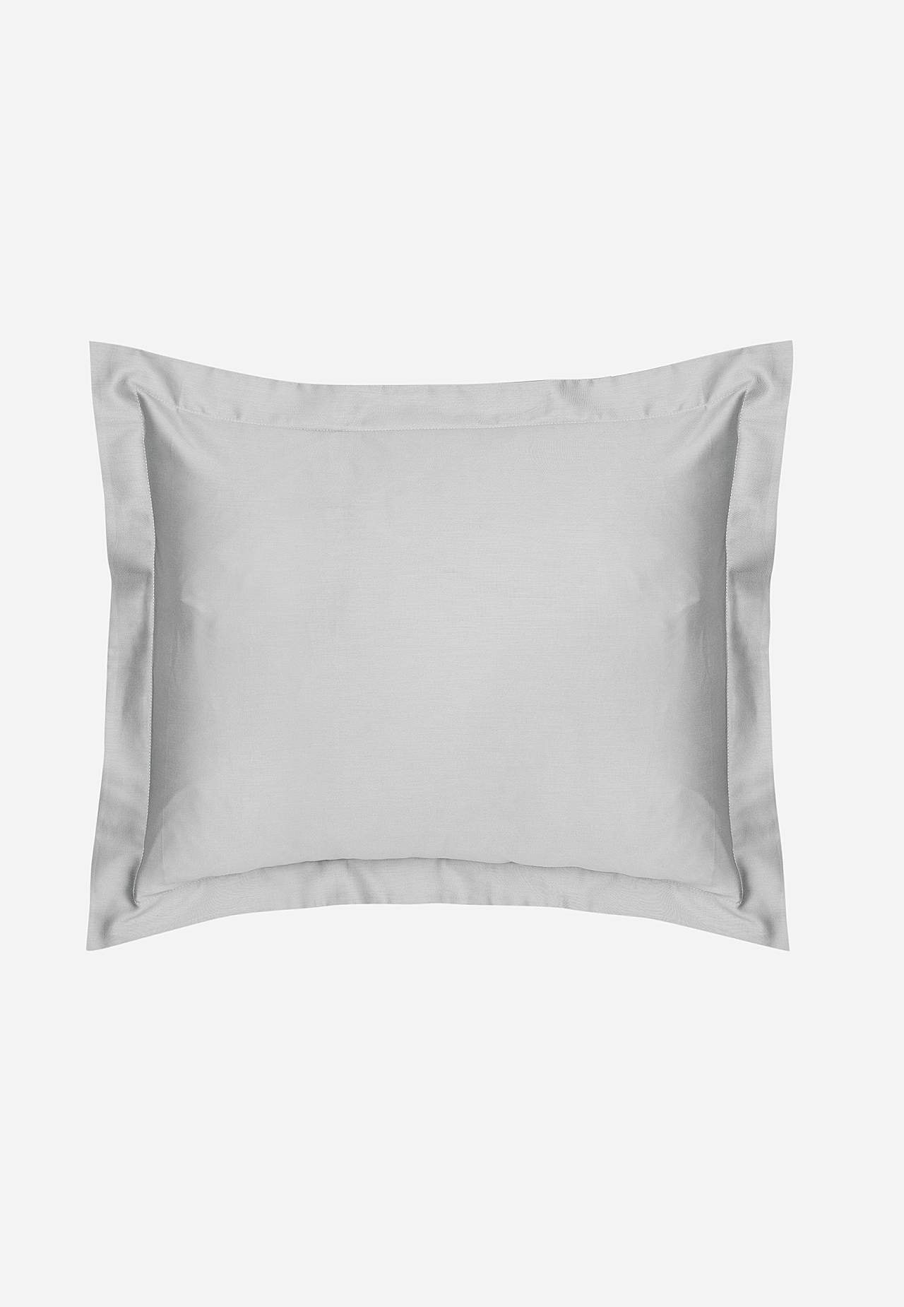 Organiskās kokvilnas satīna spilvendrāna ar volānu 50x60 cm  kompl. 2 gabali