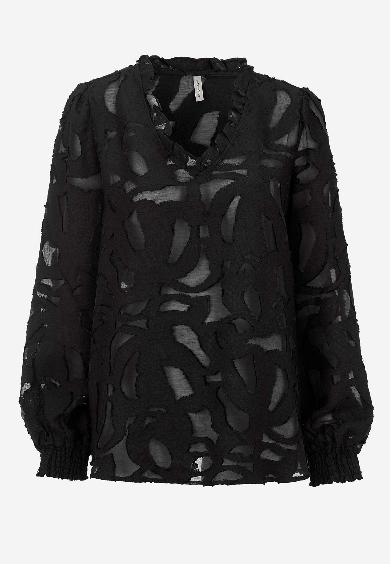 Caurspīdīga auduma blūze