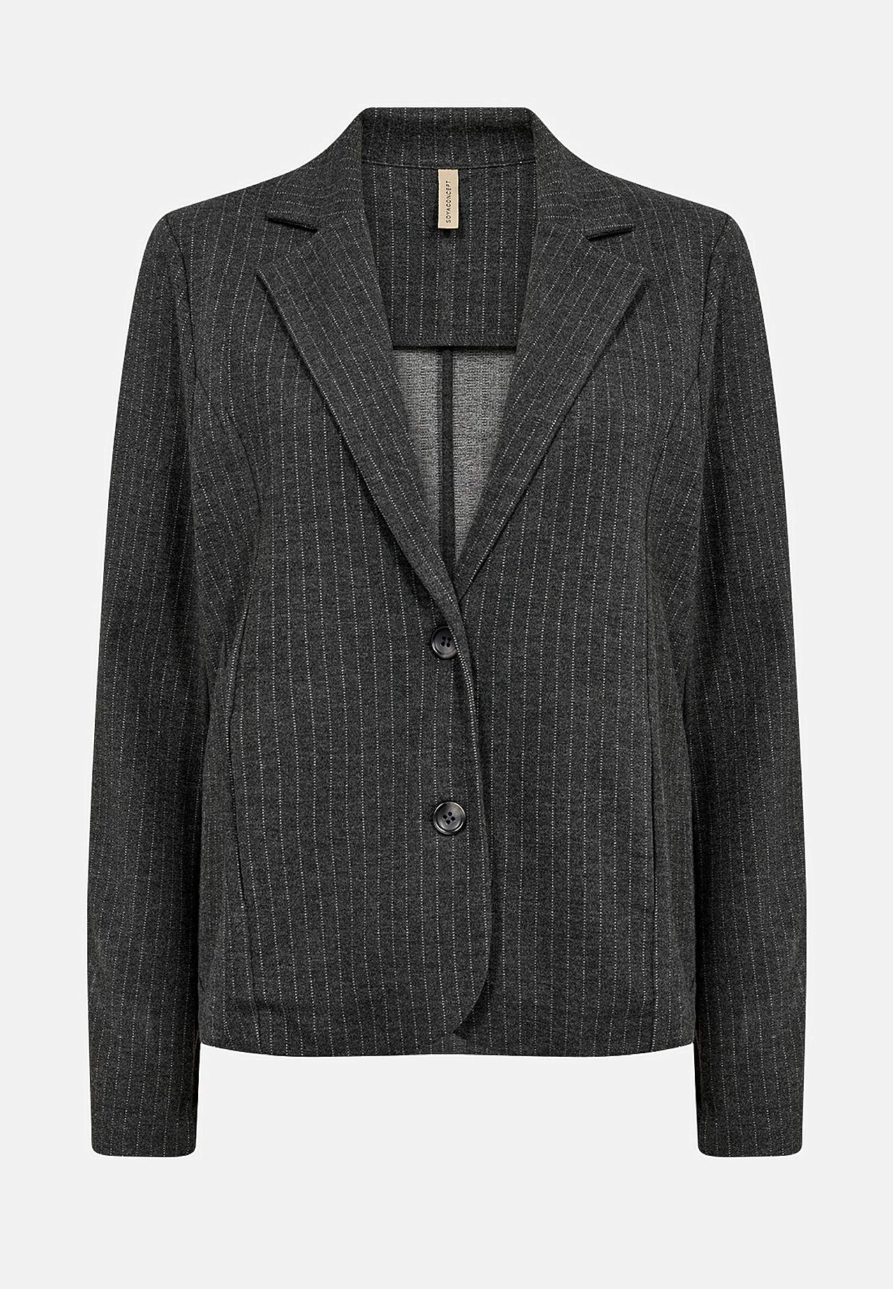 Trikotāžas žakete ar smalkām svītriņām