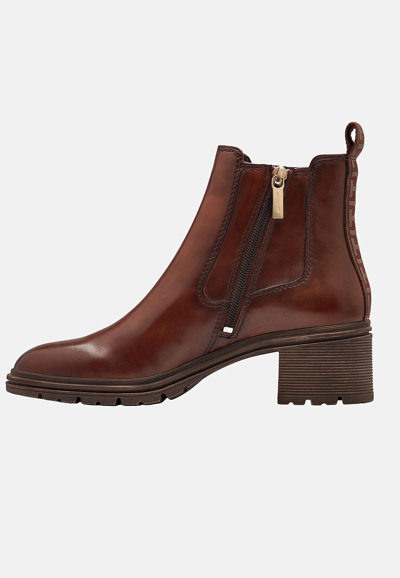 Ādas zābaki ar rāvējslēdzēju