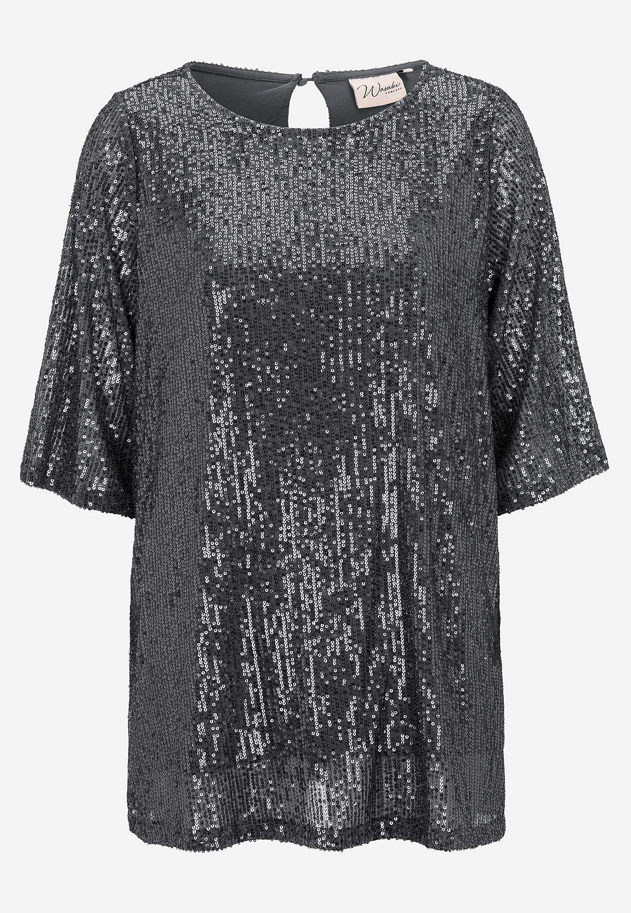 Svētku trikotāžas tops ar fliteriem