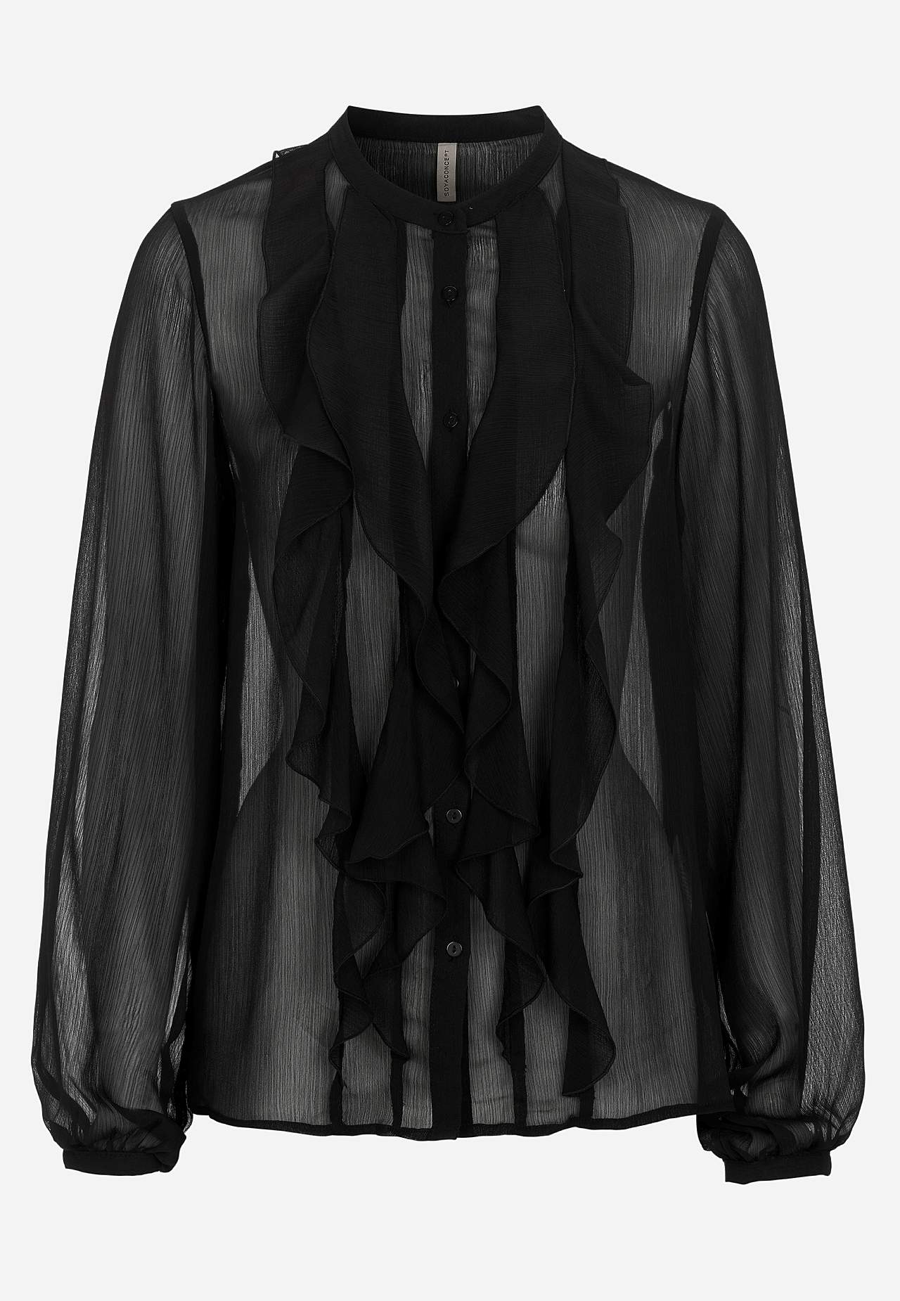 Šifona blūze ar volāniem