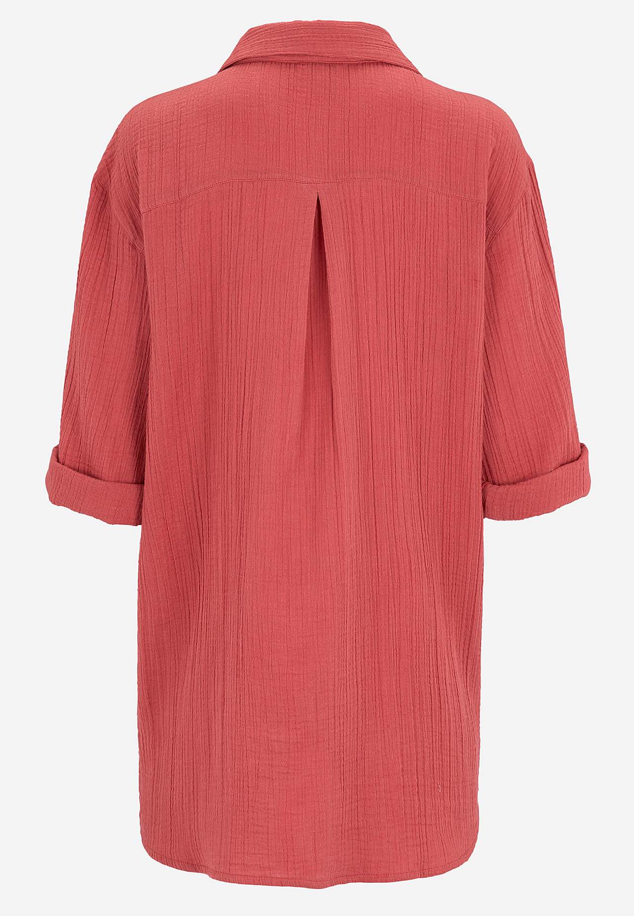 Garš krokotas kokvilnas krekls