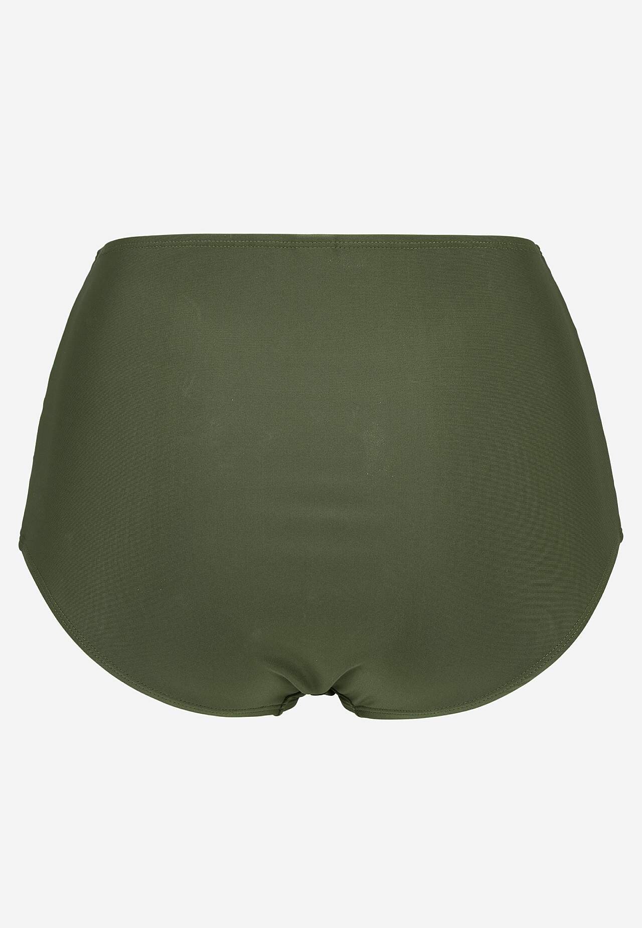 Vienkrāsainas bikini biksītes ar augstu jostasvietu