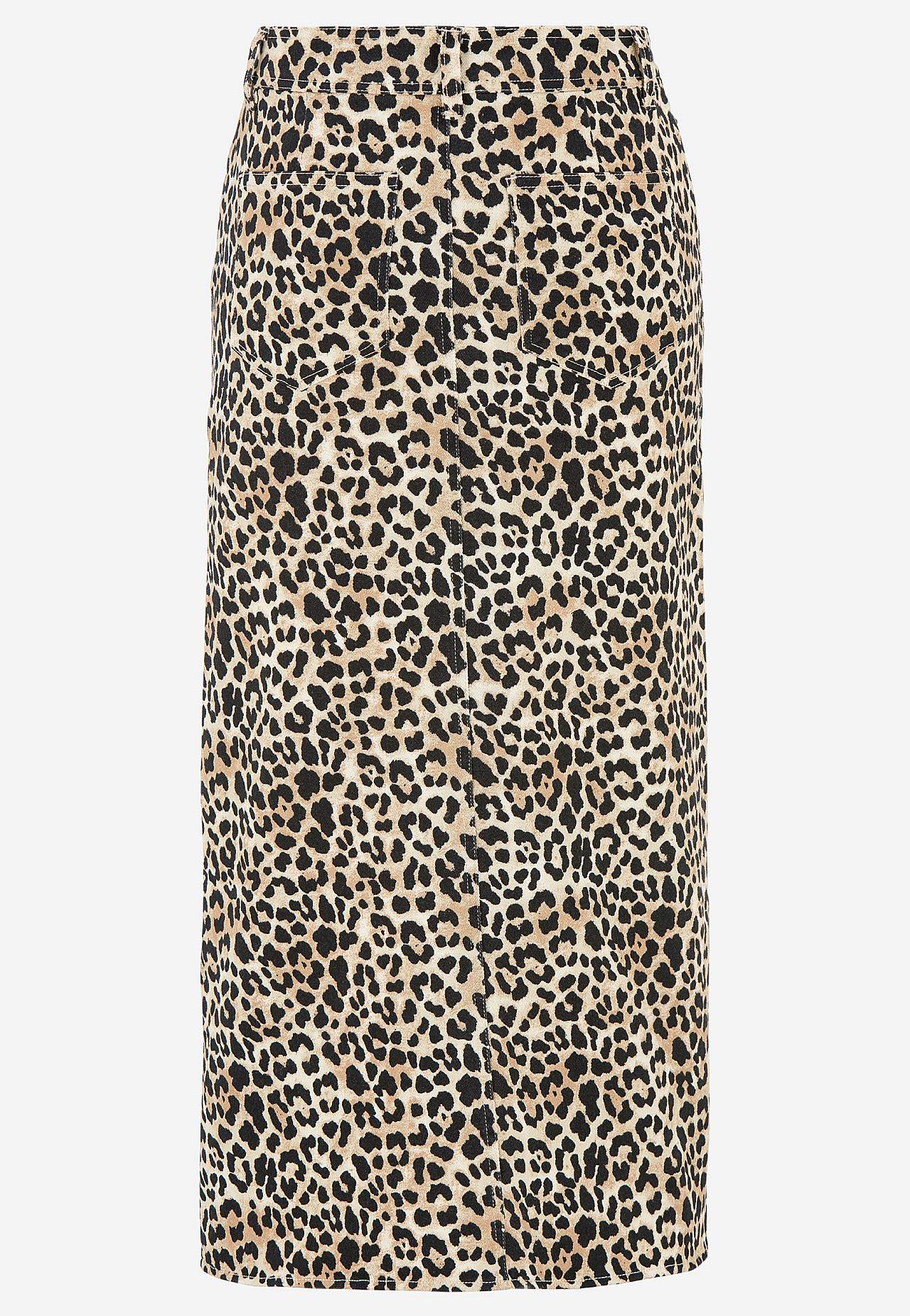 Gari tvilla svārki ar leopardādas rakstu