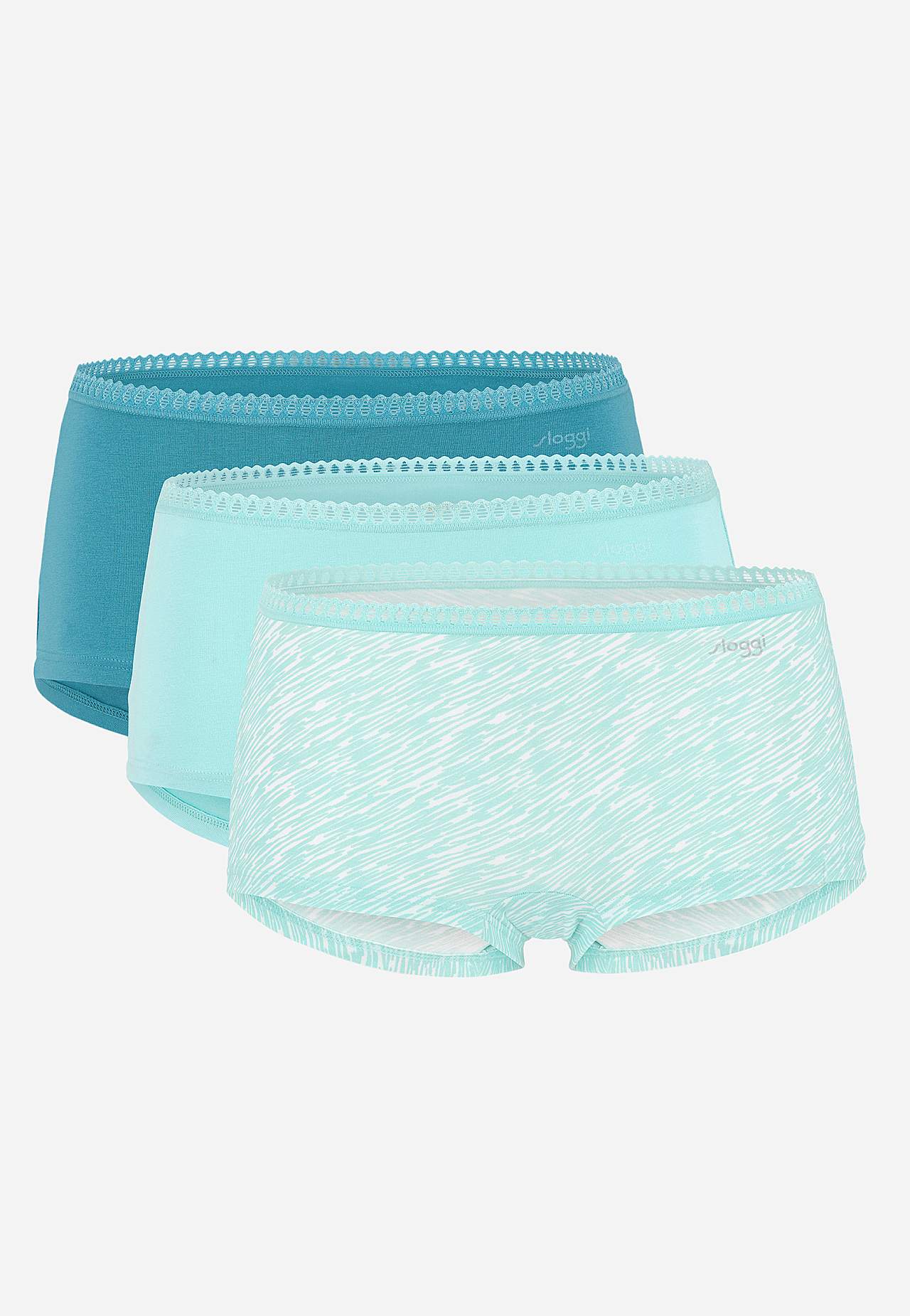 Bokserbikses ar mežģīņu apdari kompl. 3 gabali