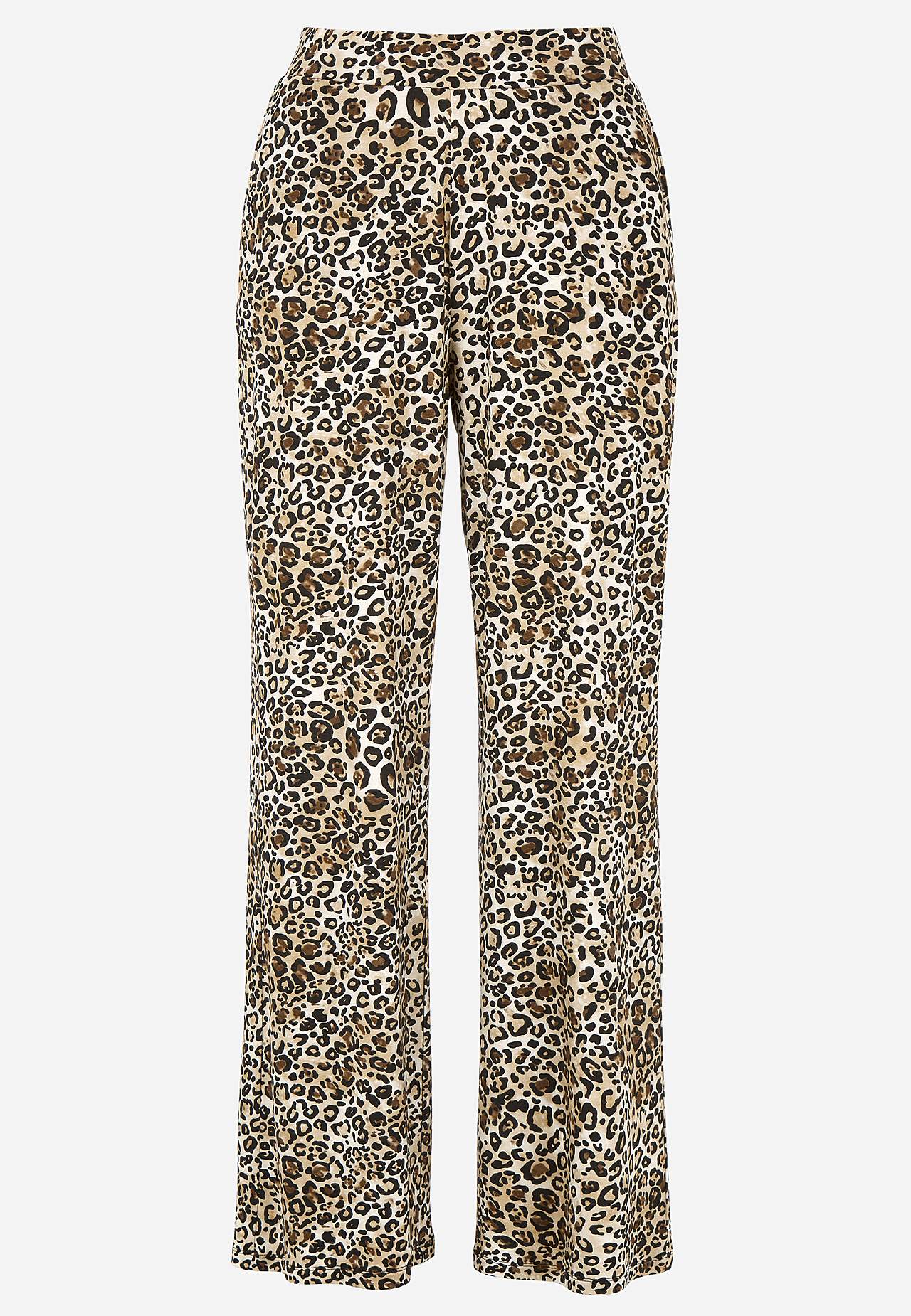 Leopardādas raksta trikotāžas bikses 