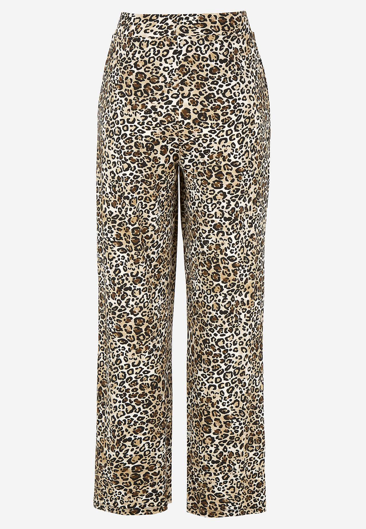 Leopardādas raksta trikotāžas bikses 