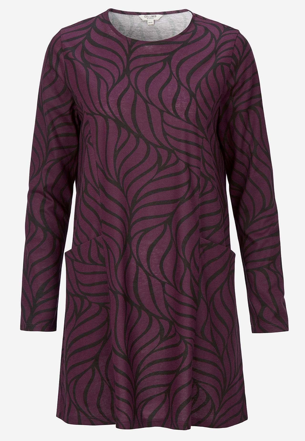 Trikotāžas tunika ar kabatām