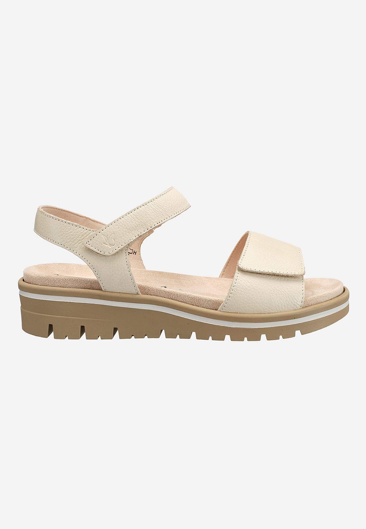 Ādas sandales ar līplentes aizdari