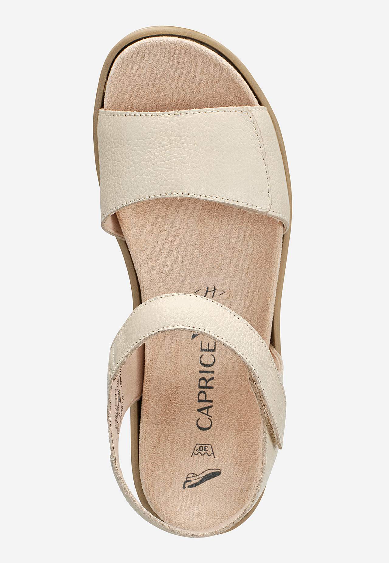 Ādas sandales ar līplentes aizdari