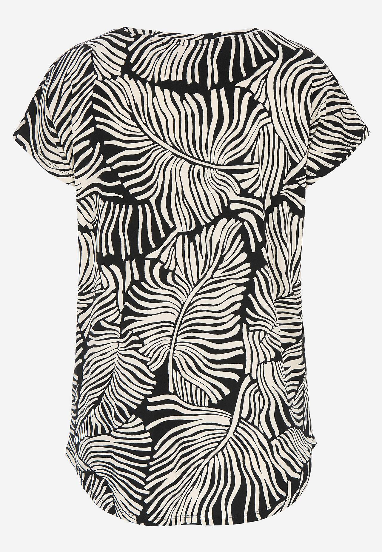 Liocela trikotāžas tops ar lapu rakstu