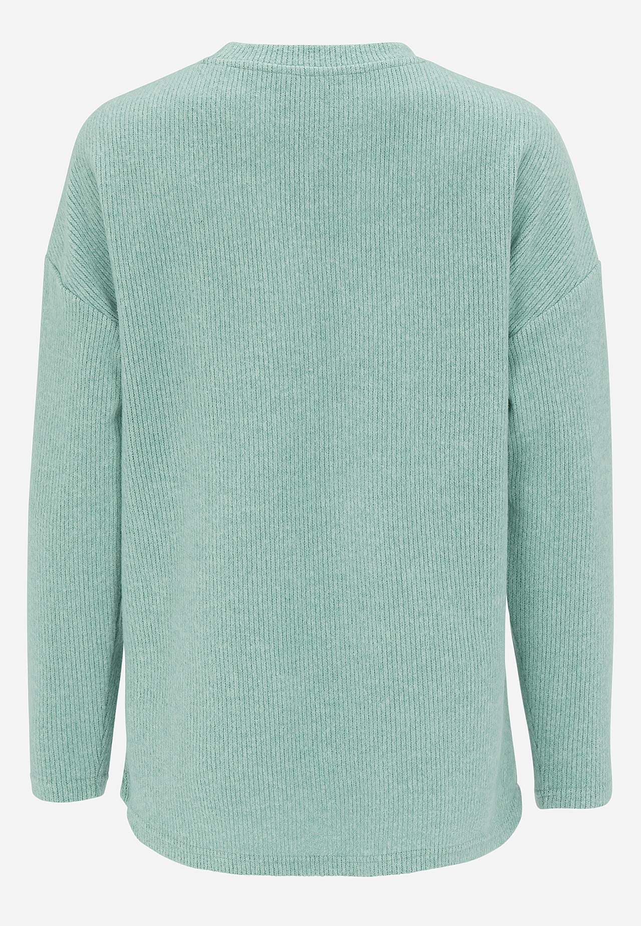 Ļoti mīksts džemperis ar dekoratīvu vīli vidū Beata