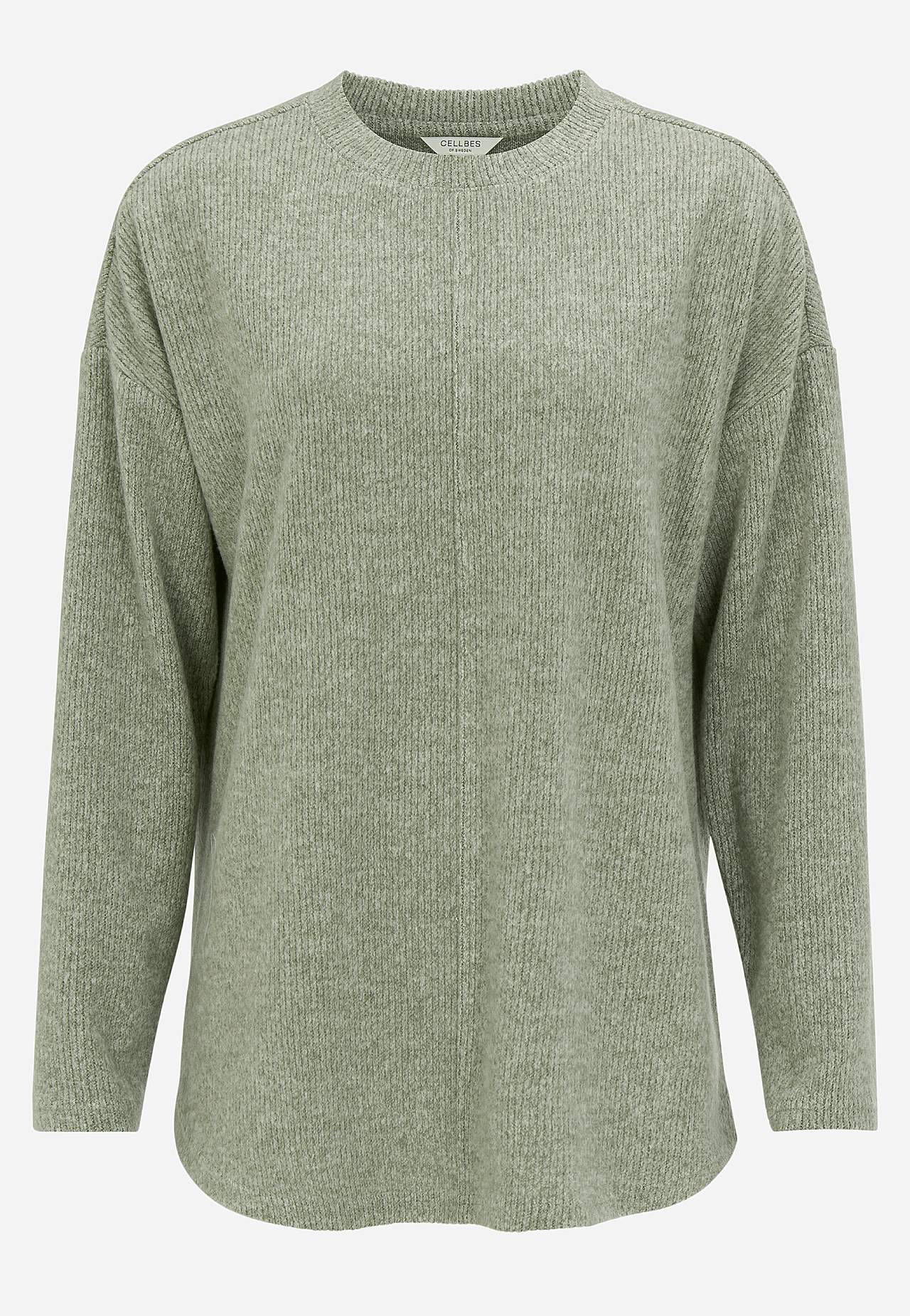 Ļoti mīksts džemperis ar dekoratīvu vīli vidū Beata