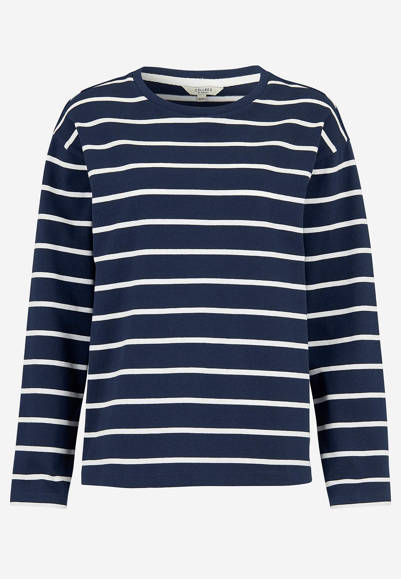 Svītrains organiskās kokvilnas trikotāžas tops