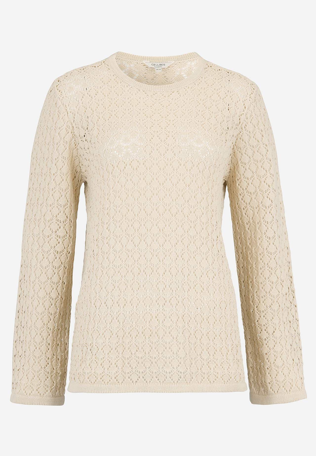 Adīts džemperis ar caurumiņu rakstu