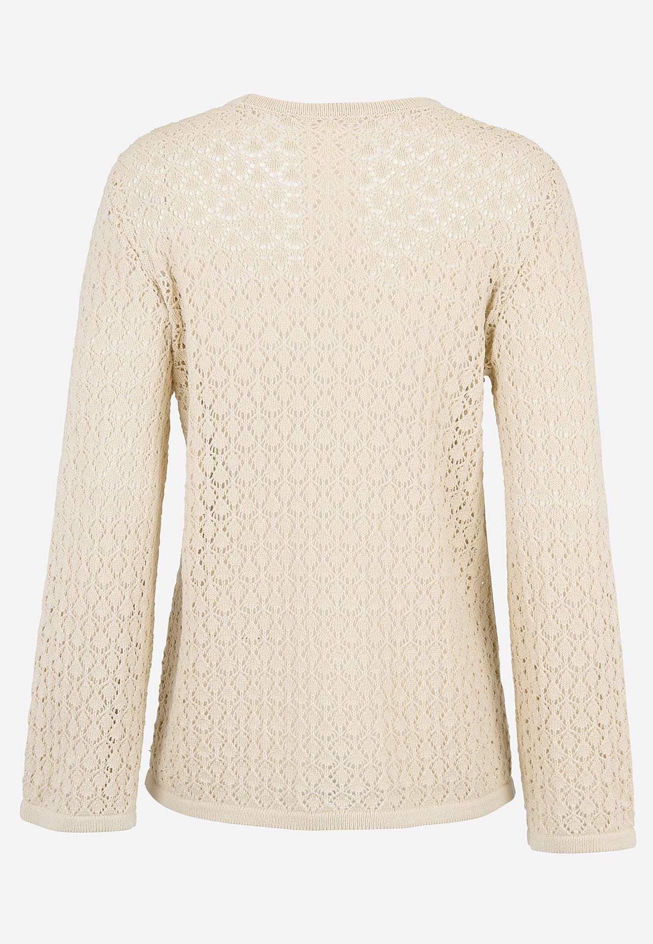 Adīts džemperis ar caurumiņu rakstu