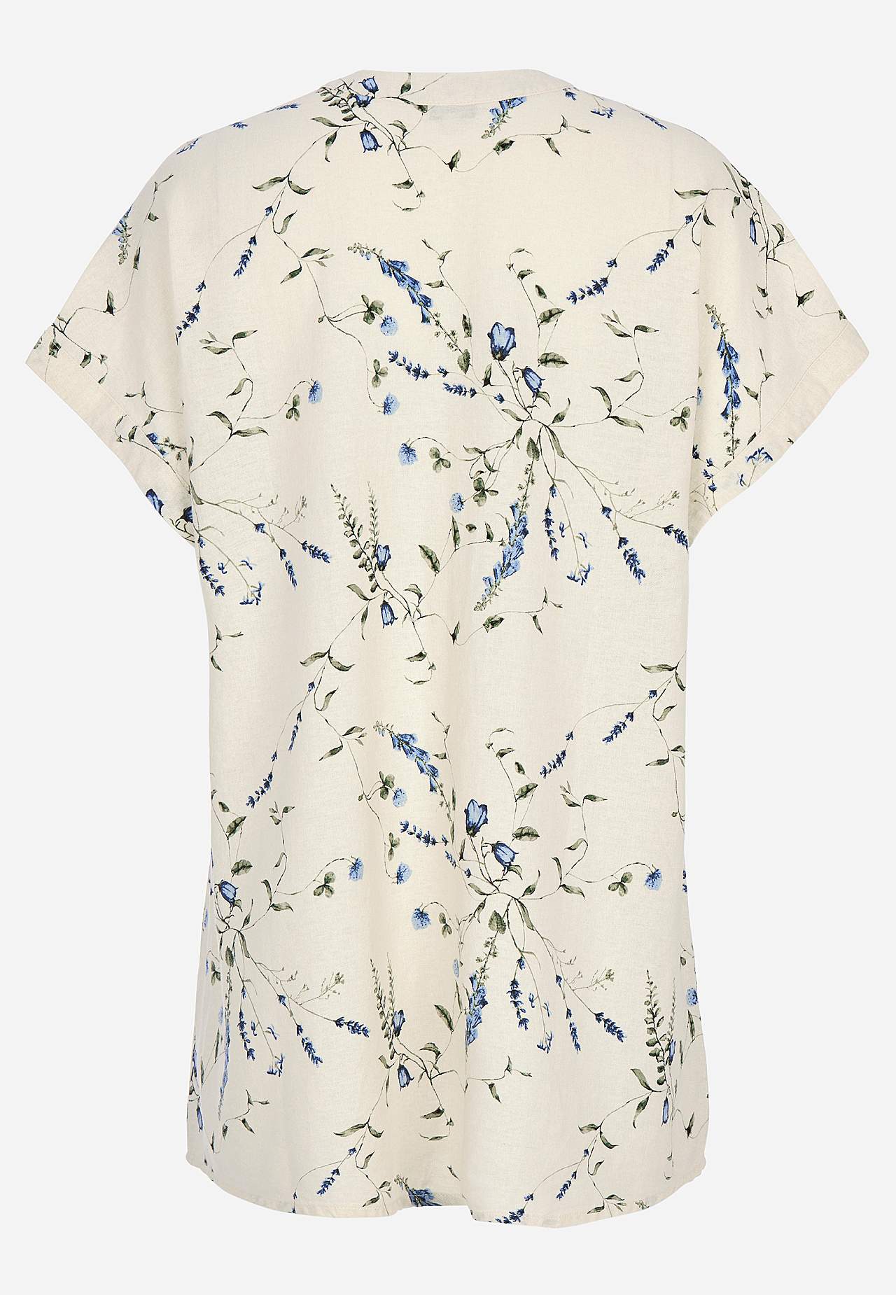 Puķaina lina tunika ar pogām