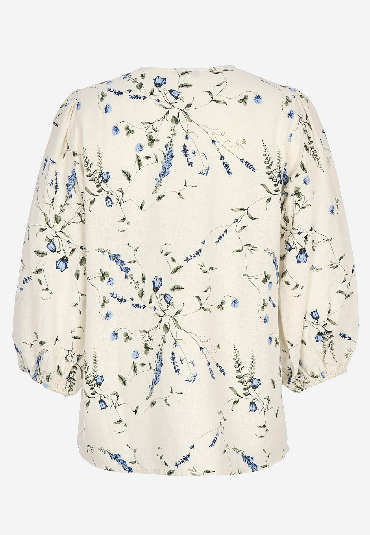 Puķaina lina blūze
