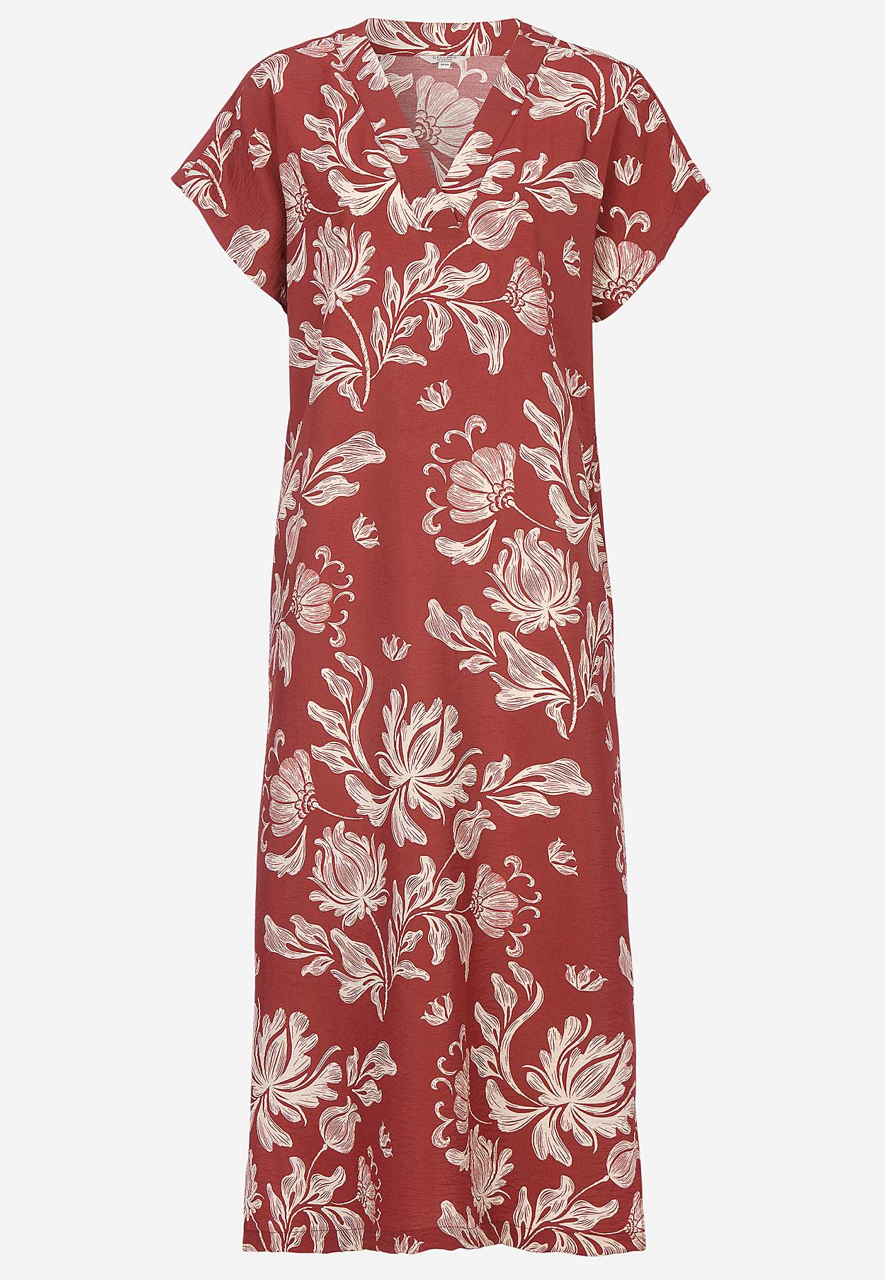 Rakstaina kleita ar kabatām