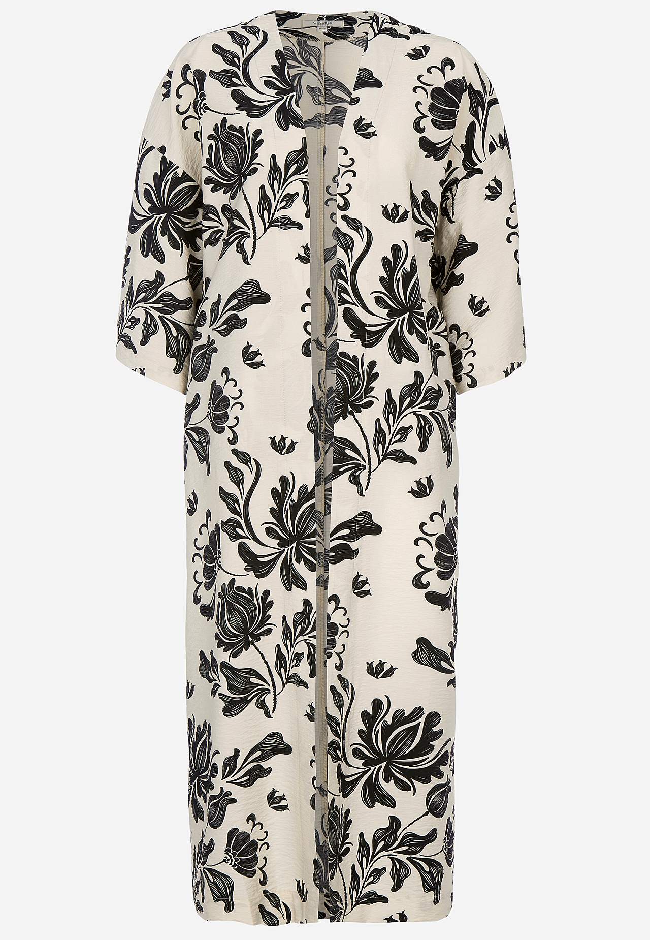 Kaftāns bez aizdares, ar kabatām