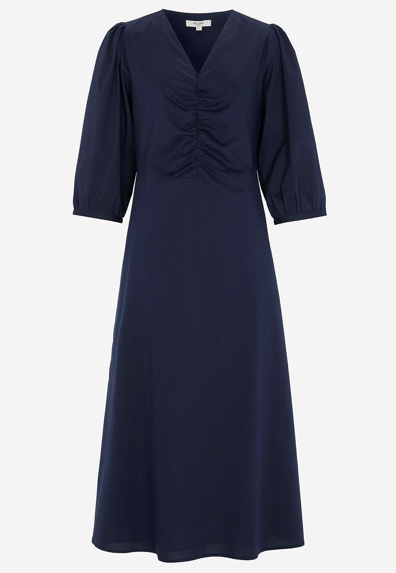 Poplīna kleita ar kabatām