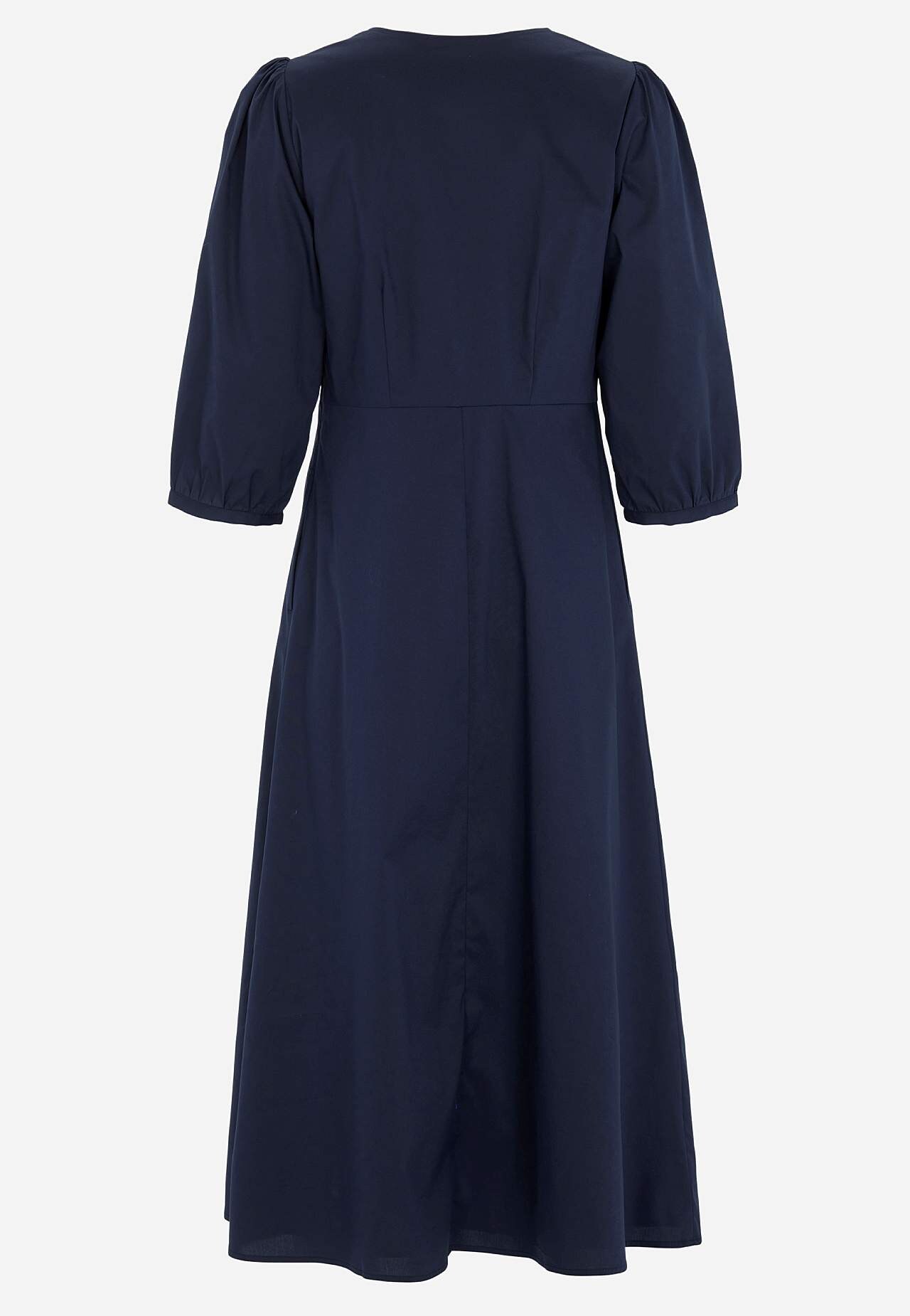 Poplīna kleita ar kabatām