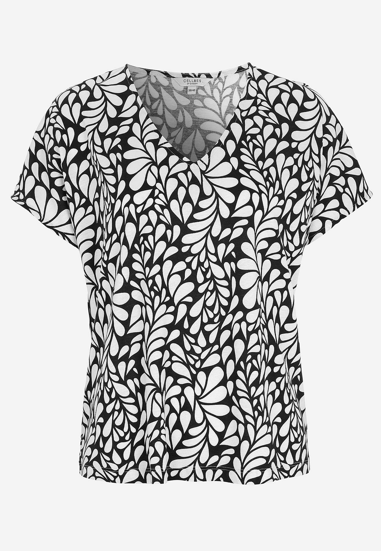 Trikotāžas tops ar īsām piedurknēm