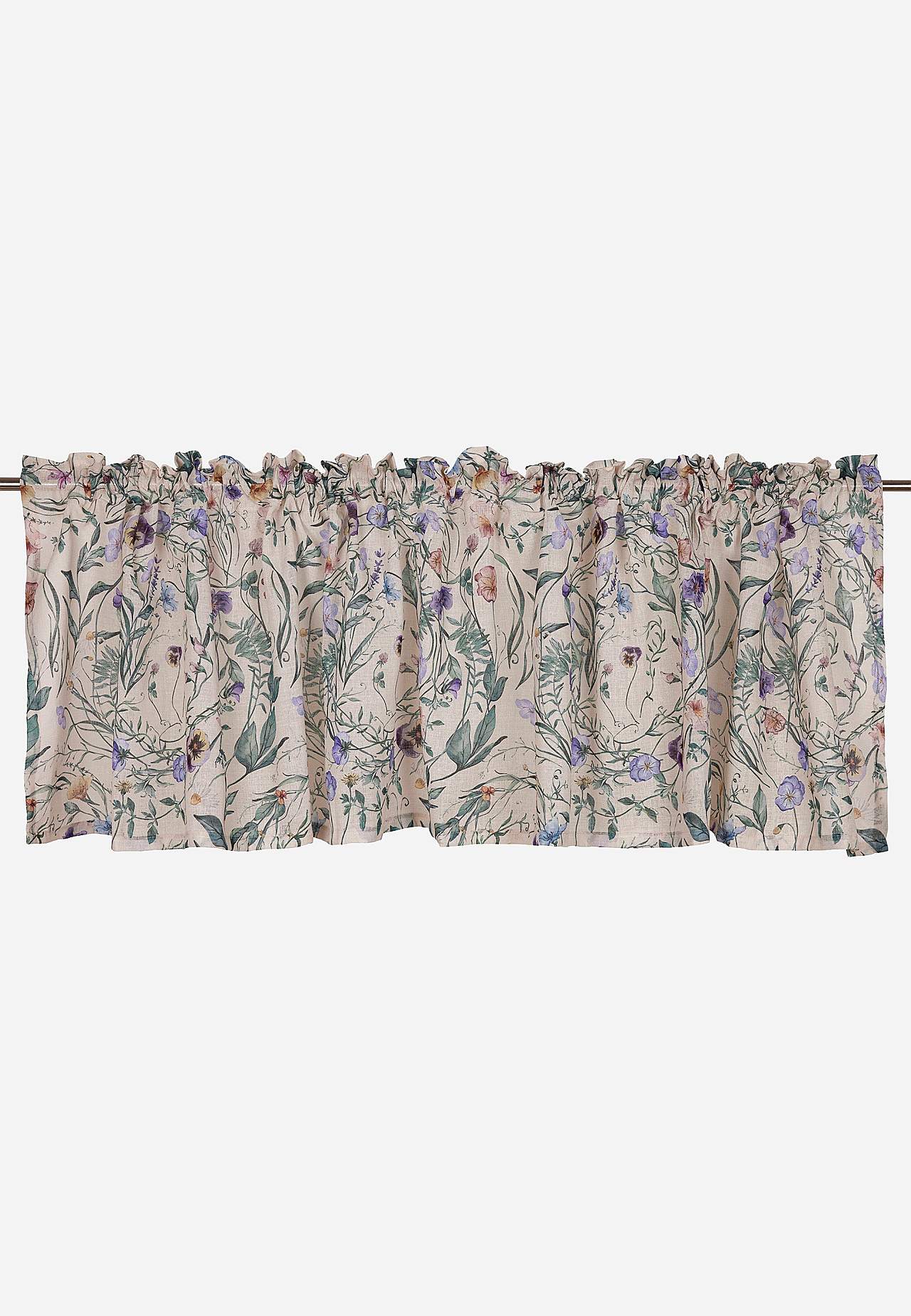 Puķains lambrekens ar daudzfunkcionālu lenti