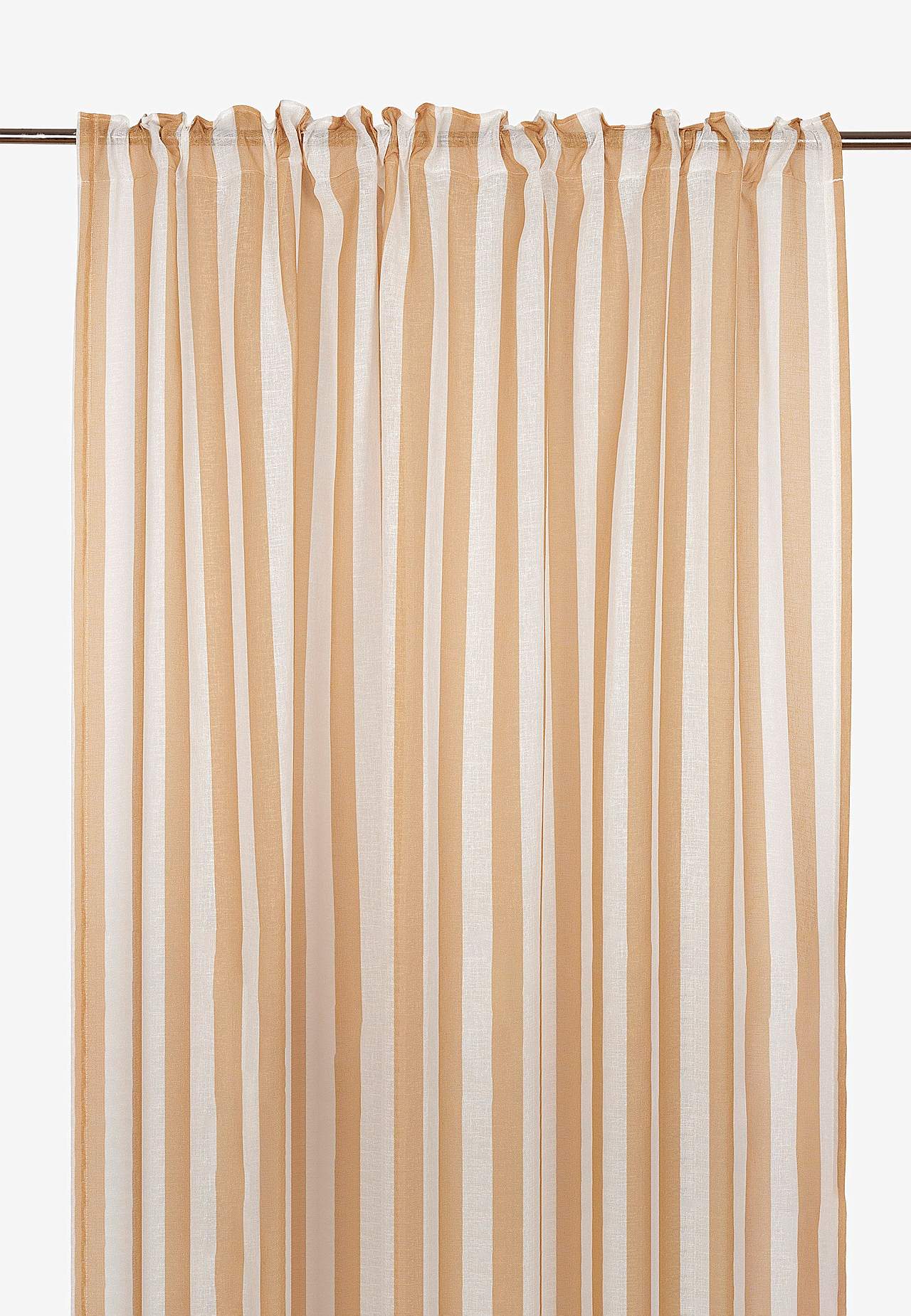 Caurspīdīgi aizkari ar daudzfunkcionālu lenti un svītrām kompl. 2 gabali